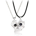 2Pcs/Set Valentine's Day Jewelry Lover Necklace 100 Language I Love You Projection Pendant Magnetic Couple Necklace