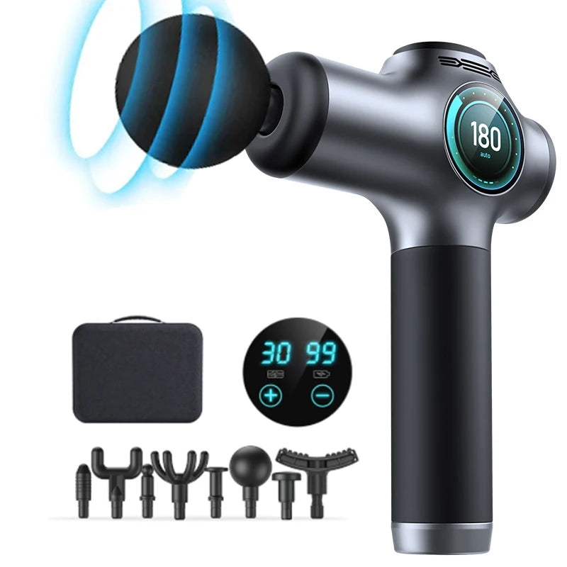 2025 High Quality Deep Tissue Vibration Percussion Massage Gun for Body Enhanced Muscle Relaxation 99 Speed Levels 4-6H Runtime
