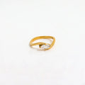 Fenny High-End 18K Gold Plated Bezel Setting Stainless Steel Horse Eye Eternity Band Ring Unisex Trendy Designer No Fade