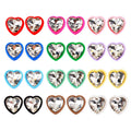Hot Selling Summer Jewelry Earrings Hiphop Diamond Rhinestones Candy Color Sweet Dating Girl Heart Stud Earrings