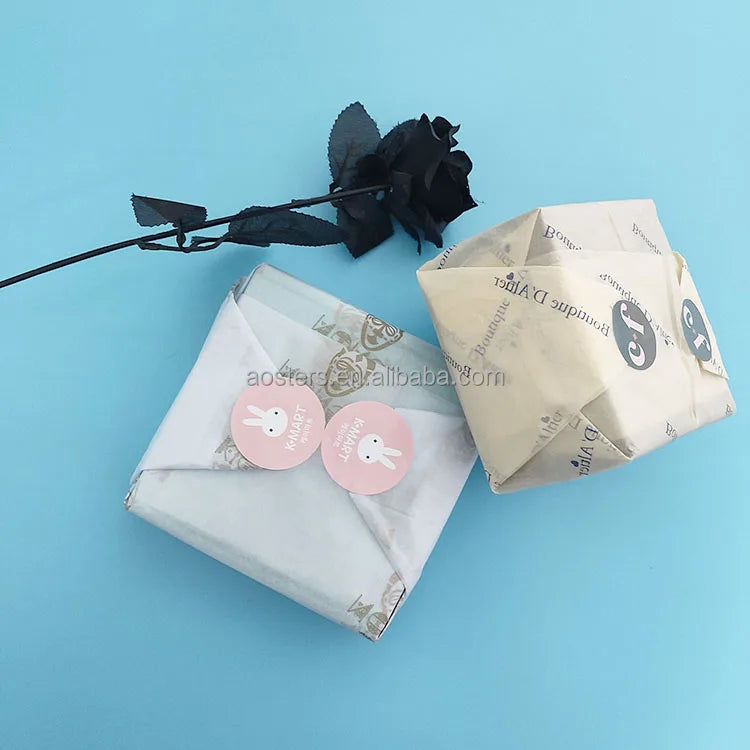 Custom Printed Gift Wrapping Paper Manufacturer Bouquet Flower Tissue Paper Biodegradable Gift Wrapping Paper