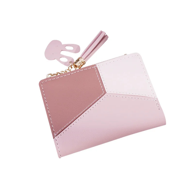 2026 New Arrival Short Ladies Zipper Wallet Female Student Stitching Color Coin Purse Wallet