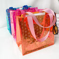Customized Shopping Bags PVC Durable Transparent Holographic Laser Washable Clear Tote Bag for Music Festival