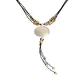 Best Fashion Multi Beads Hammered Alloy Tassel  Collar Party Jewelry