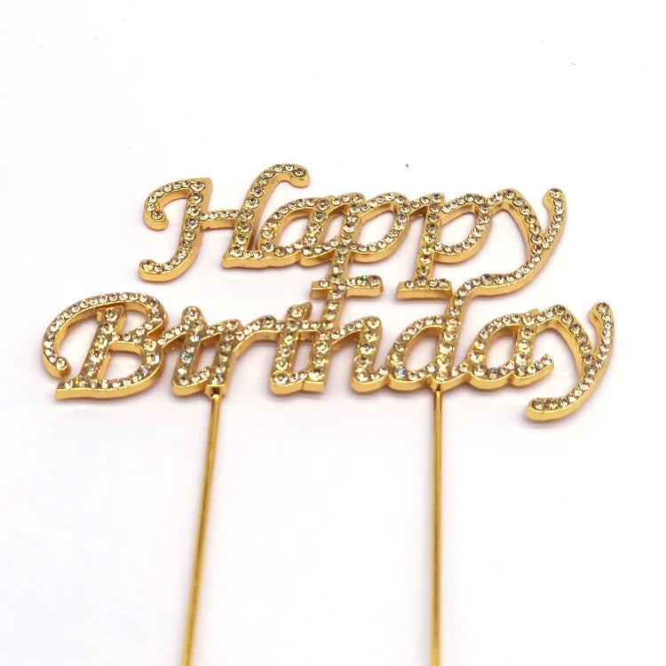 Birthday Cake Accessories Party Decorations Cake Topper in Jonquil Rhinestone