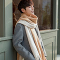 Fashion Winter Men's Knitted Scarf Warm Neckerchief Patchwork Striped Scarves Soft Long Casual Male Bufanda Pashmina Shawl