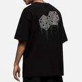 Factory Wholesale Streetwear O Neck Tee Star Printed Vintage Acid Washed T-shirts Men Custom logo Rhinestone t Shirt