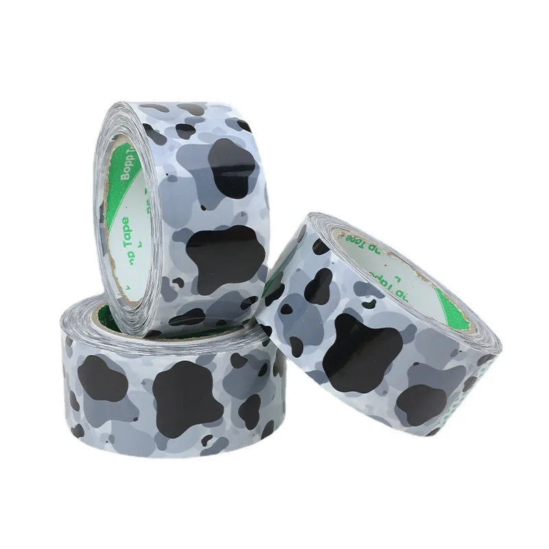 Wholesale BOPP Acrylic Adhesive Camouflage Printed 100m Strong Adhesive Floral Decoration Warning Carton Sealing Packing Tape