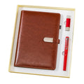 Wedding Gifts for Guests Custom Logo Personalized Diary with Usb Key Red Leather Notebook Gift Set With Pen
