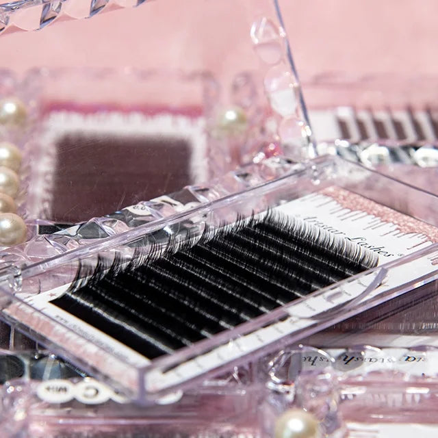 0.03Mm 0.05Mm 0.07Mm 0.10Mm 0.15Mm 0.20Mm J B C D Cc Curl All Size Deep Black Mink Silk Eyelash Extensions
