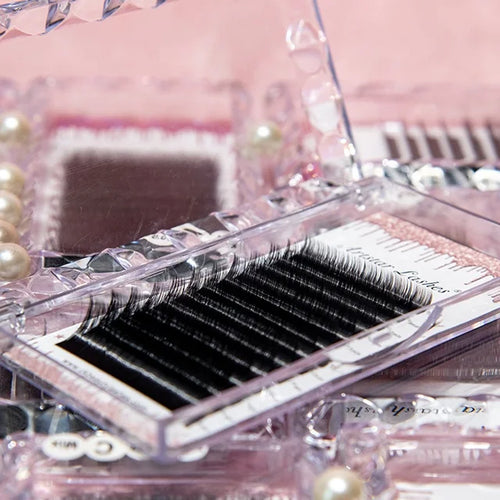 0.03Mm 0.05Mm 0.07Mm 0.10Mm 0.15Mm 0.20Mm J B C D Cc Curl All Size Deep Black Mink Silk Eyelash Extensions