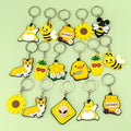 High-Quality Rubber Personalized Keychains with Yellow PVC Keychain Accessories for Car Keychain Cherry