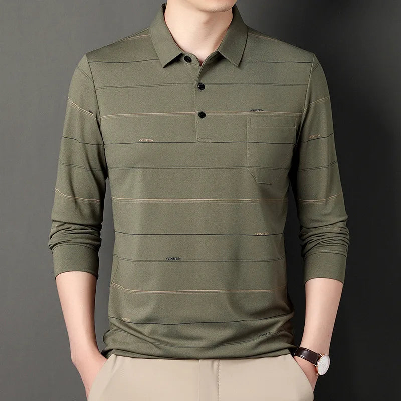 Long Sleeves Polo Shirts OEM High Quality Custom T-Shirt Men's Polo Shirts Custom Logo Printed Men Clothes