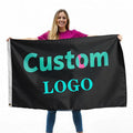 2023 3 X 5ft Custom Waterproof Outdoor Polyester Cotton Print Sublimation Advertising Flag Double Sided Logo Dropshipping