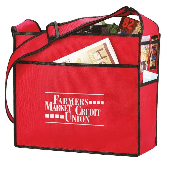 Ruthbag Custom Crossbody Bag Ultimate Non-Woven Shopping Tote with Handy 2 Business Card Holders Letter Pattern Style