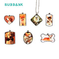 Subbank Wholesale Sublimation Custom Logo Pet Dog Tags Sublimation Zinc Alloy Blank Double Sided Dog Tag