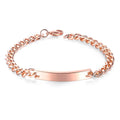 Stainless Steel Glossy Lover Blank Band Bracelets Curb Blank Stamping Engraveable Couple DIY Bracelet