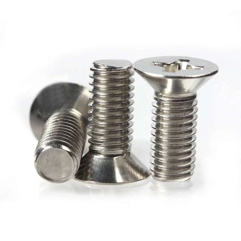 304 Stainless Steel DIN 965 Metric Cross Recessed Countersunk Head Screws