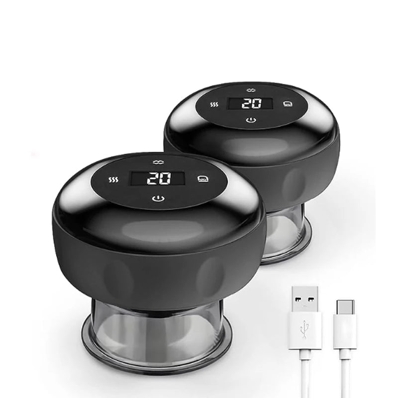 Smart Electric Cupping Therapy Massage Suction Vacuum Scraping Therapy Machine With Type -C Charge
