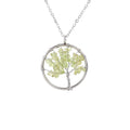 Hongzhuo Hot sale 7 Chakra Grapevine Tree of Life Natural Tumbled Gemstone Wire Wrapped Pendant Necklace Jewelry