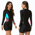 New Swimsuit for Women Long Sleeve Zipper Surf Jellyfish One-piece Flat Angle Diving Suit