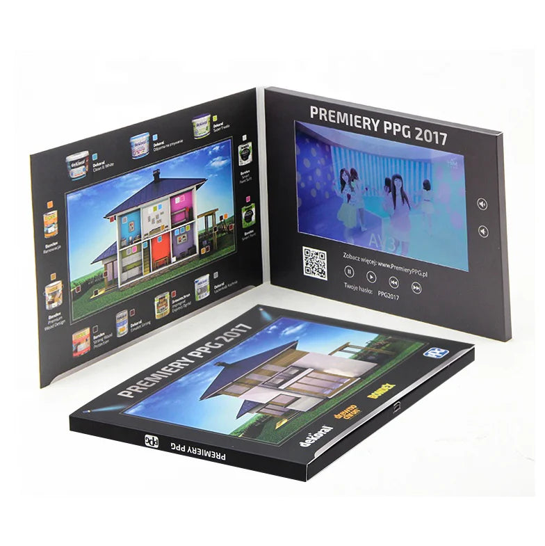 Brand New Corporate Promotion Products Player Module Lcd Screens Greeting Booklet Gift Box Advertising Card Video Brochure