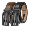 LQ New Mens Automatic Buckle Belt Genuine Leather Belts for Male Alloy Buckle Custom LOGO OEM Factory Ratchet Belt