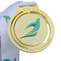 High-Quality Custom Gold Plated Peace Dove Medal Premium Beacon of Peace UV Medal for Ceremonies and Recognition
