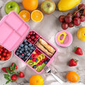 Aohea Wholesale Hot Selling Reusable Plastic Thermal Kids Children Bento Lunch Box Set with Compartments for Kids School