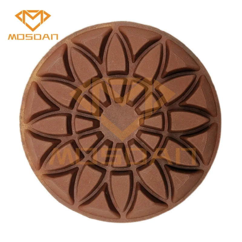 3 Inch Sunflower Hybrid Copper Bond Transitional Polishing Pads for Concrete