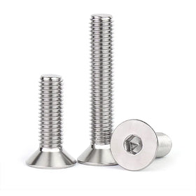 Stainless Steel 304 316 Metric Thread Countersunk Flat Hex Socket Head Machine Screws DIN7991
