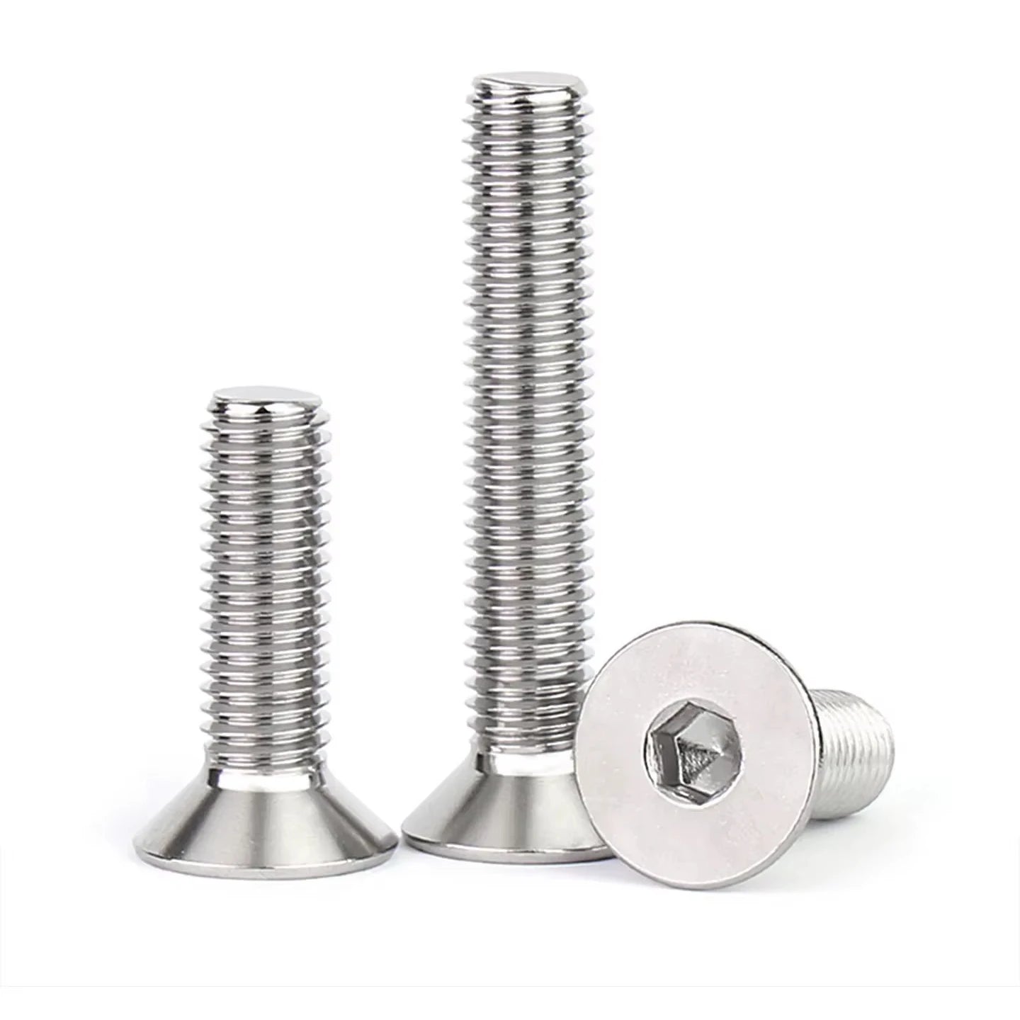 Stainless Steel 304 316 Metric Thread Countersunk Flat Hex Socket Head Machine Screws DIN7991