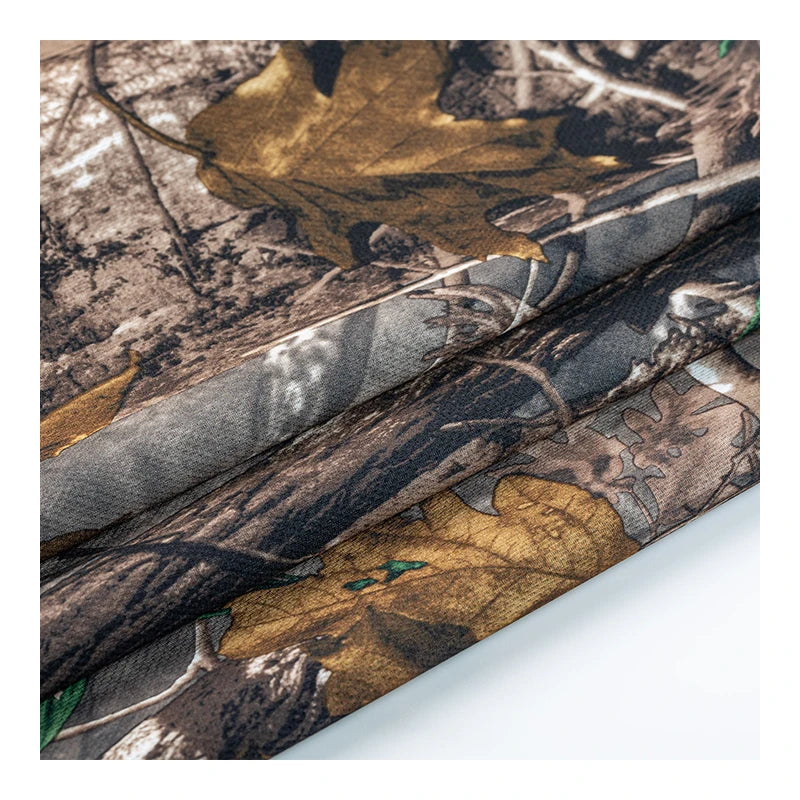 Camouflage Printed Anti-static Interlock Casual Knitting Heavyweight Mesh Fabric 100% Polyester Bird Eye Bonding Fleece Girls