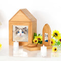 Wooden Handmade Pet Ash Urn Can Be Customized With Pet Funeral Commemorative Supplies