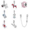 Tarot Series Solid 925 Sterling Silver Hermit Queen Charm Fit Original Bracelet DIY Jewelry Accessories Beads