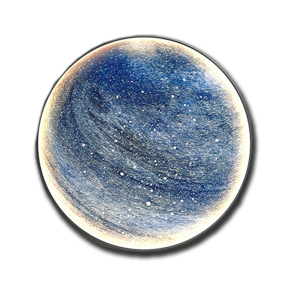 Modern Light Luxury Other Wall Art Decor Glowing Moon Glass Wall Art for Bedroom and Living Room Decoration