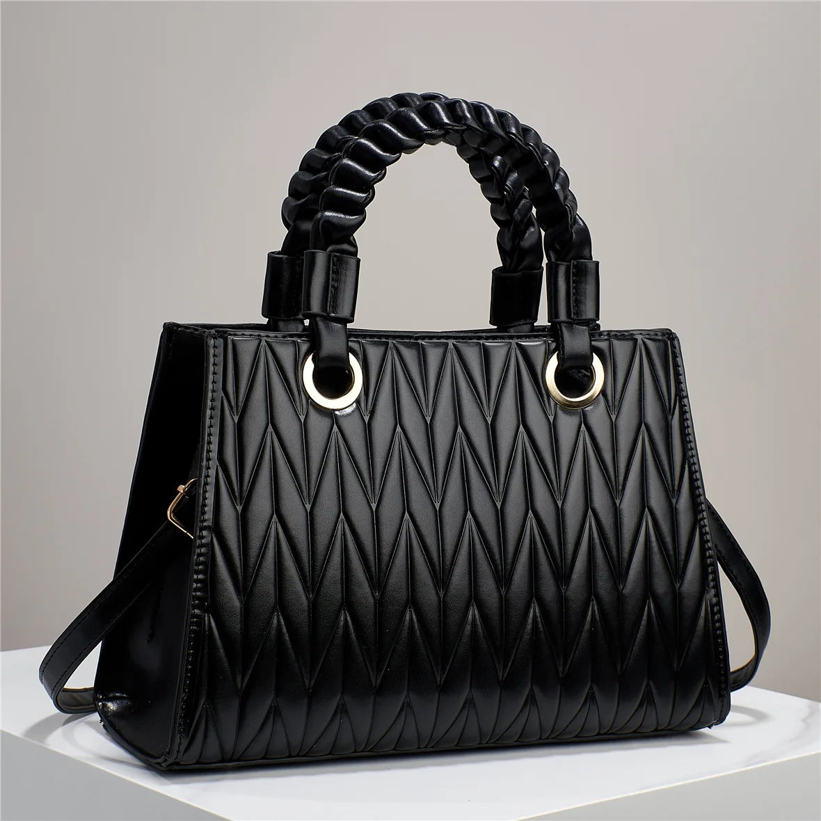 2025 Korean Large Capacity Trendy Diamond Plaid Polyester Crossbody Handbag for Women Fashionable Cross-Border Design for