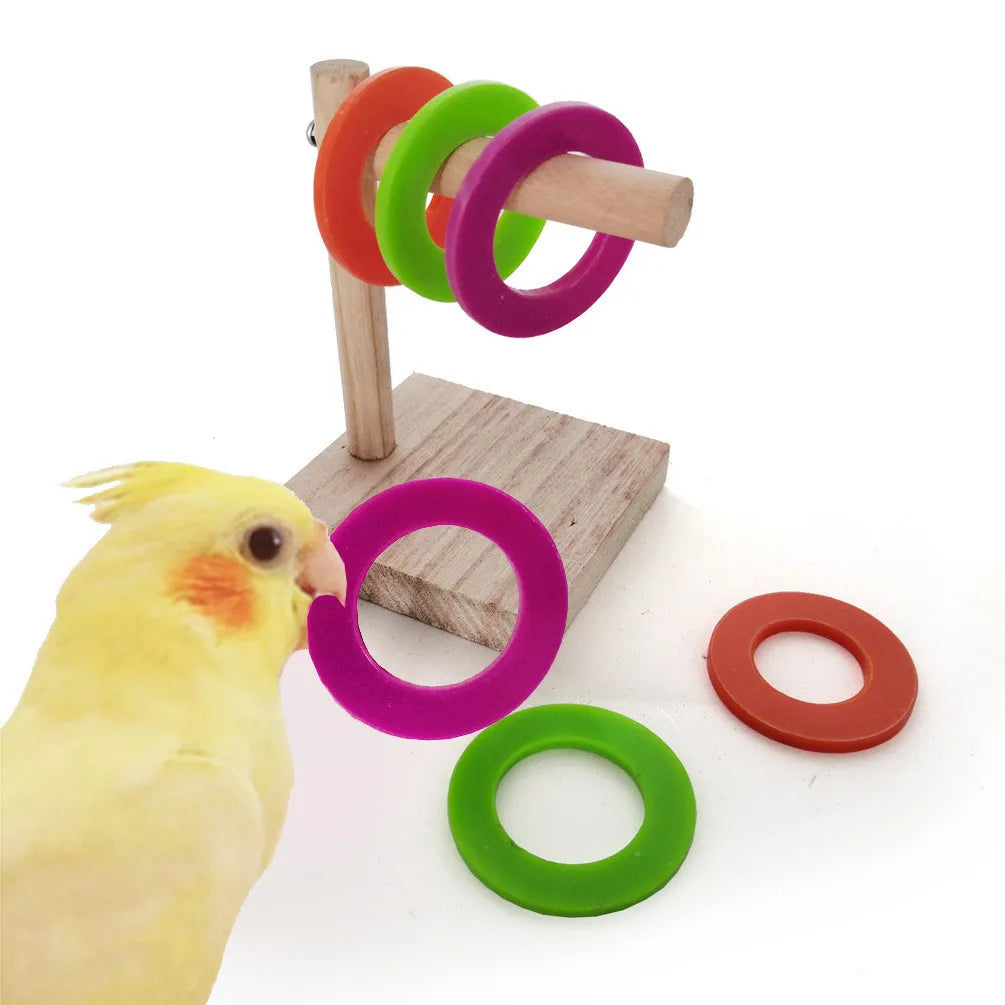 Wholesale Cute Interactive Educational Bird Pet Supplies Circle Ring Talking Parrot Toy