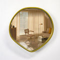 28X28cm 2Exceptional Quality Minimalist Scallop Shape Mirrors Gold Irregular Wall Mirror for Bedroom