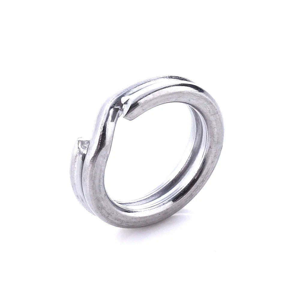Wholesale SS010 50pcs/bag Stainless Steel Fishing Hook Connector Tool Fishing Accessories Round Split Ring