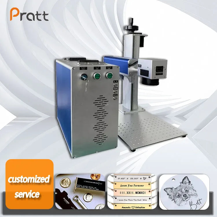 Pen Logo Nameplate Galvo Raycus Jpt Fiber Engraving Laser Marking Machine Small Handheld Split Optical Non Metal Deep Marking