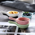 Colorful BBQ Ceramic Soy Sauce Dish Plates Side Sushi Seasoning Dishes Dipping Mini Bowls with Handle