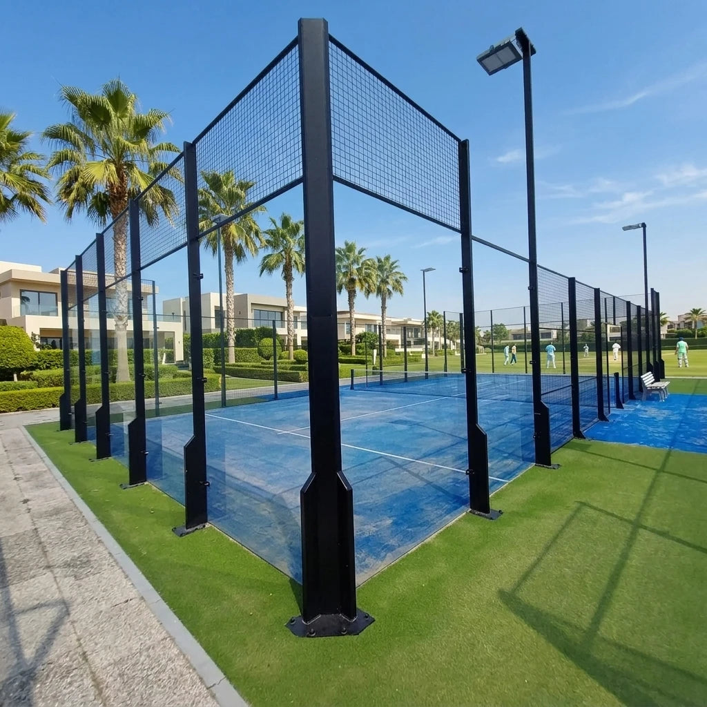 Customized Outdoor Padel Court Factory Price Professional Padel Tennis Court with Customized Club Logo and Structure Colors