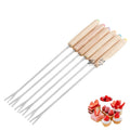 Premium Quality 6 Piece Household Kitchenware Hot Dog Fruits Stainless Steel Barbecue Fork