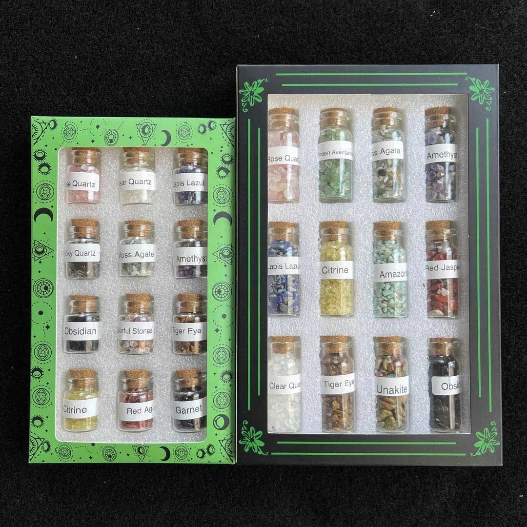 Wholesale Natural Crystal Gravel Bottle Tumbled Stone Chips Box