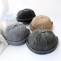 New Arrival Sports Caps Man Black Docker Cap Wash Cotton Denim Brimless Sport Hat Fashion Hip-hop Baseball Cap