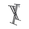 Rayyu Ultimate Bassoon Stand Double X Design Metal Black Adjustable Height 30-98cm