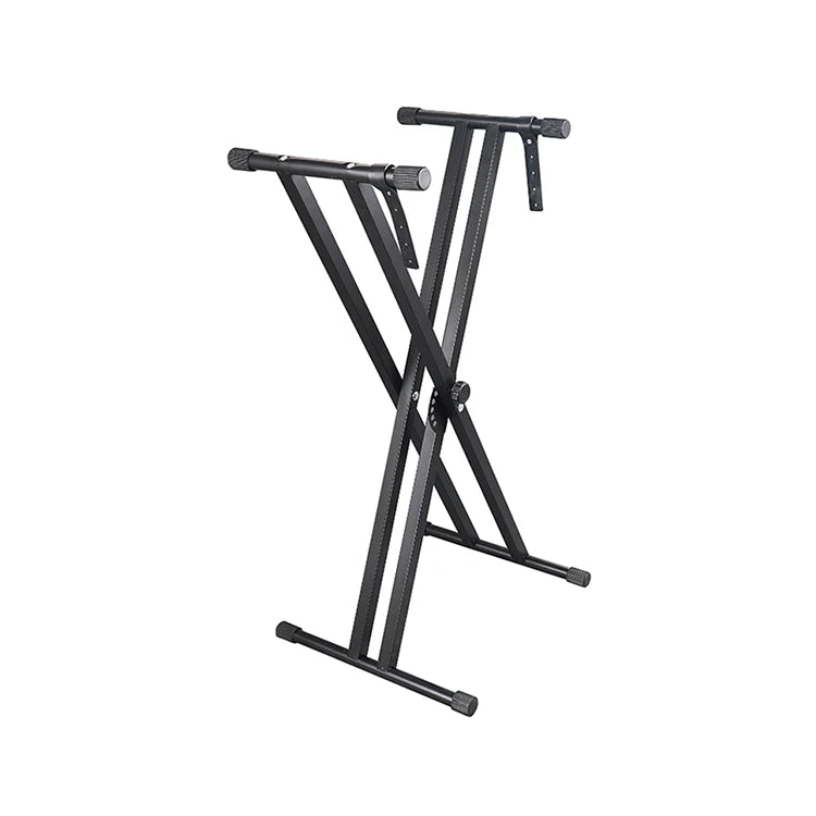 Rayyu Ultimate Bassoon Stand Double X Design Metal Black Adjustable Height 30-98cm