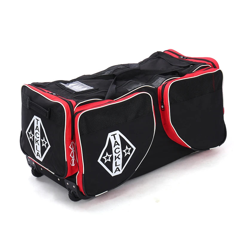 TACKLA Hockey Equipment Trolley Bag Pulley Design Ice Bag Sport Ice Hockey Bag Convenient Hockey Equipment