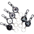 Lebei Customizable Stainless Steel Outdoor Keychain Fashionable Anti-Lost Retractable Badge Reel Carabiner Easy to Pull